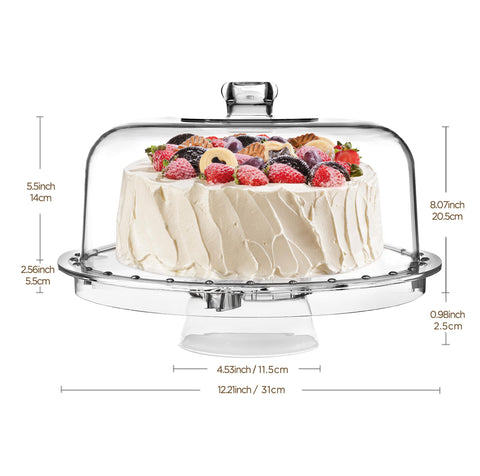 HBlife 6-in-1 dessert stand versatile for cake, cookies, or drinks
