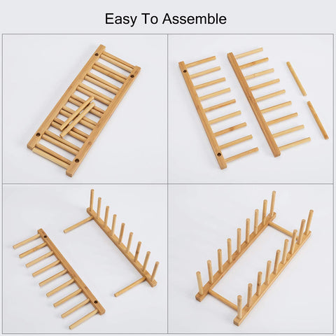 HBlife bamboo kitchen organizer flatlay for compact storage
