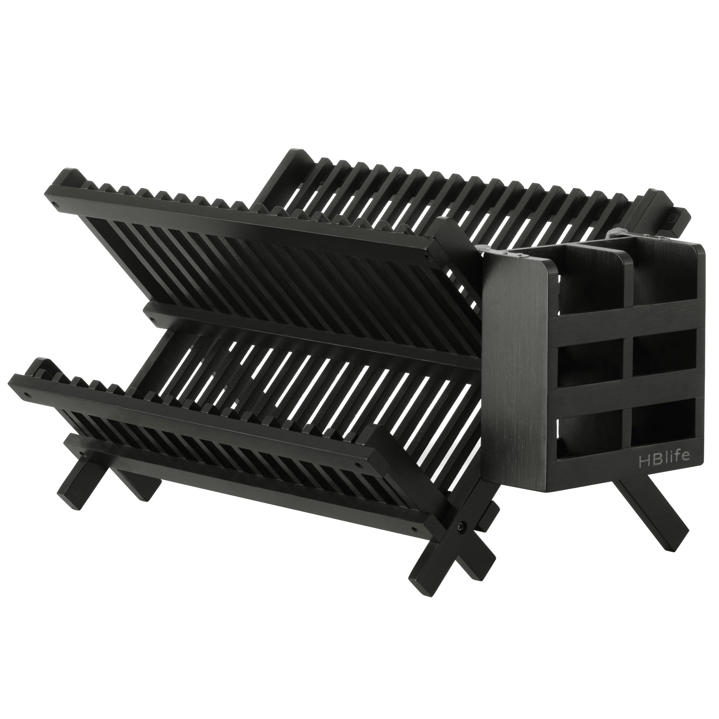 HBlife dish rack bamboo construction highlights sturdy, natural finish for everyday drying.
