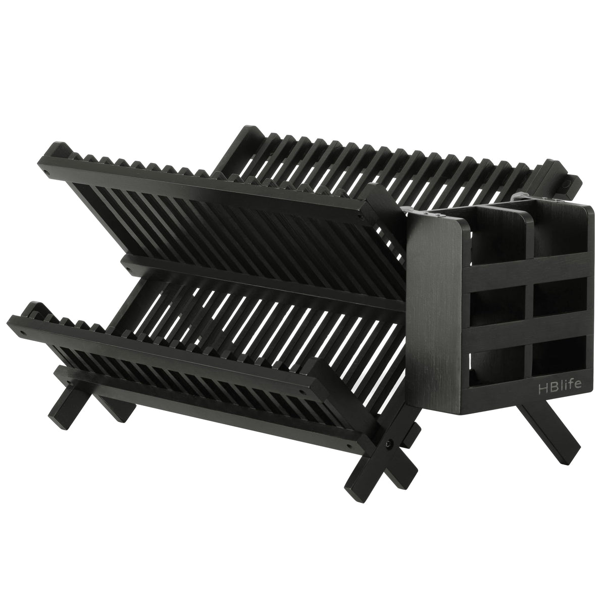 HBlife dish rack bamboo construction highlights sturdy, natural finish for everyday drying.