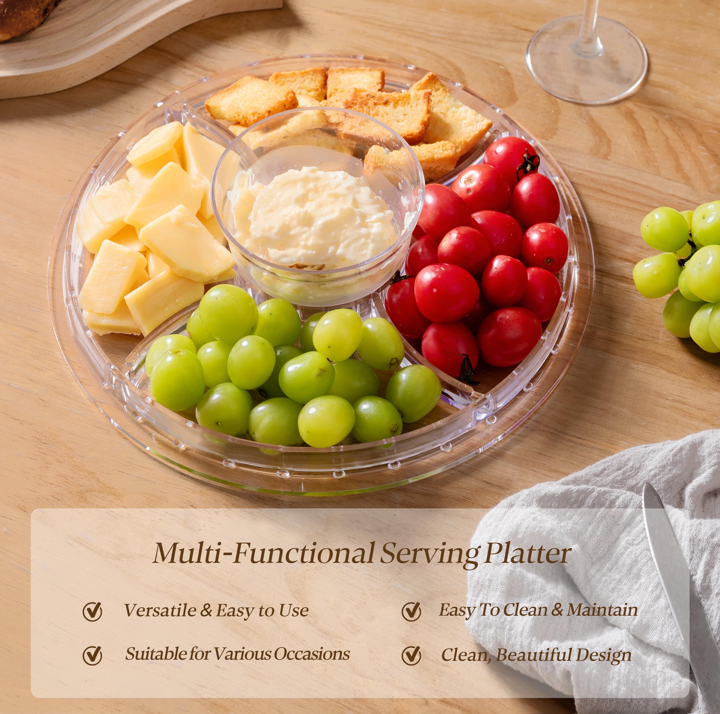 HBlife punch bowl and dessert tray ready for party drinks