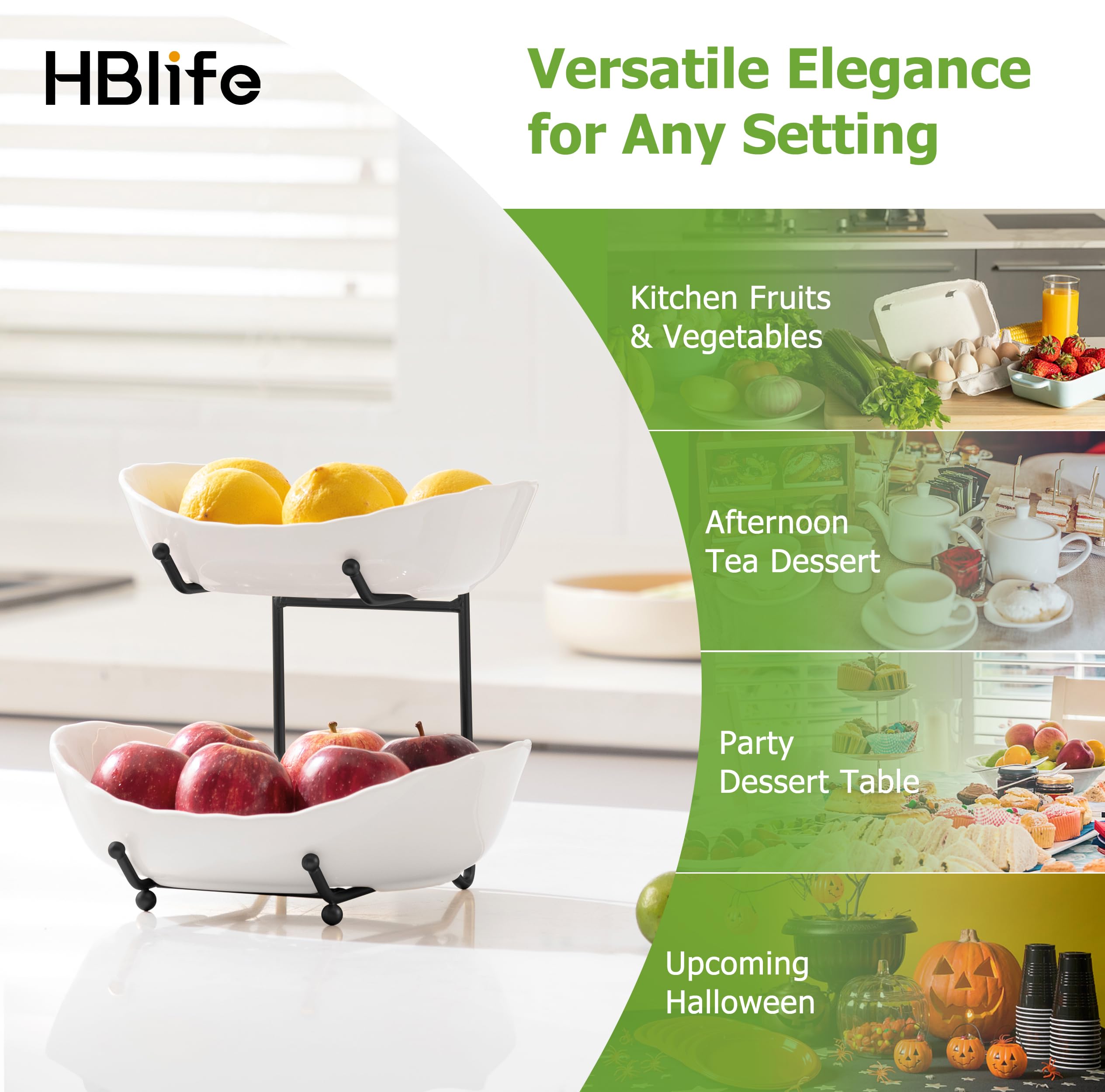 HBlife ready-to-use fruit stand ships fully assembled for instant setup.