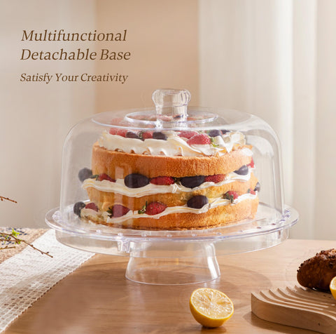 HBlife salad bowl and cake stand combo displays meals and sweets