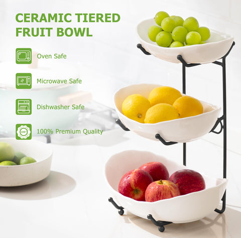 HBlife stable fruit bowl with non-slip feet prevents wobble during use.