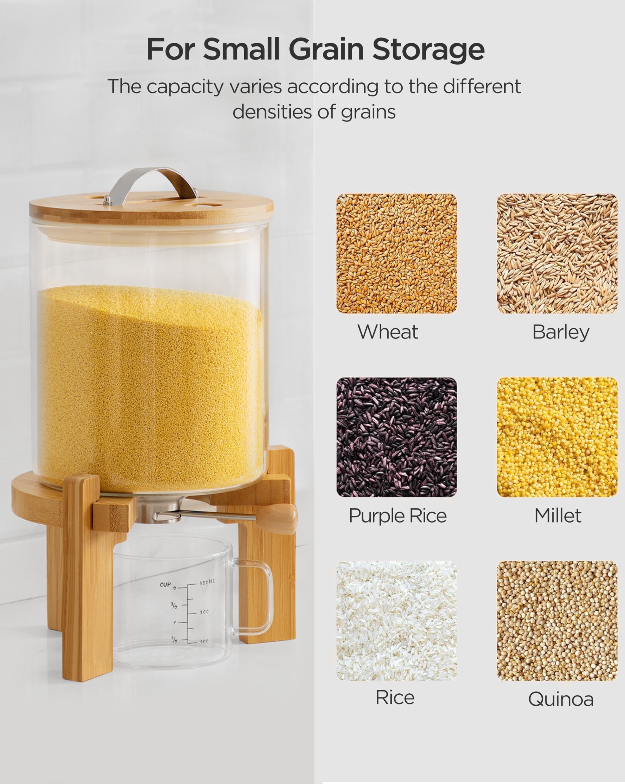HBlife transparent container simplifies pantry monitoring and access.