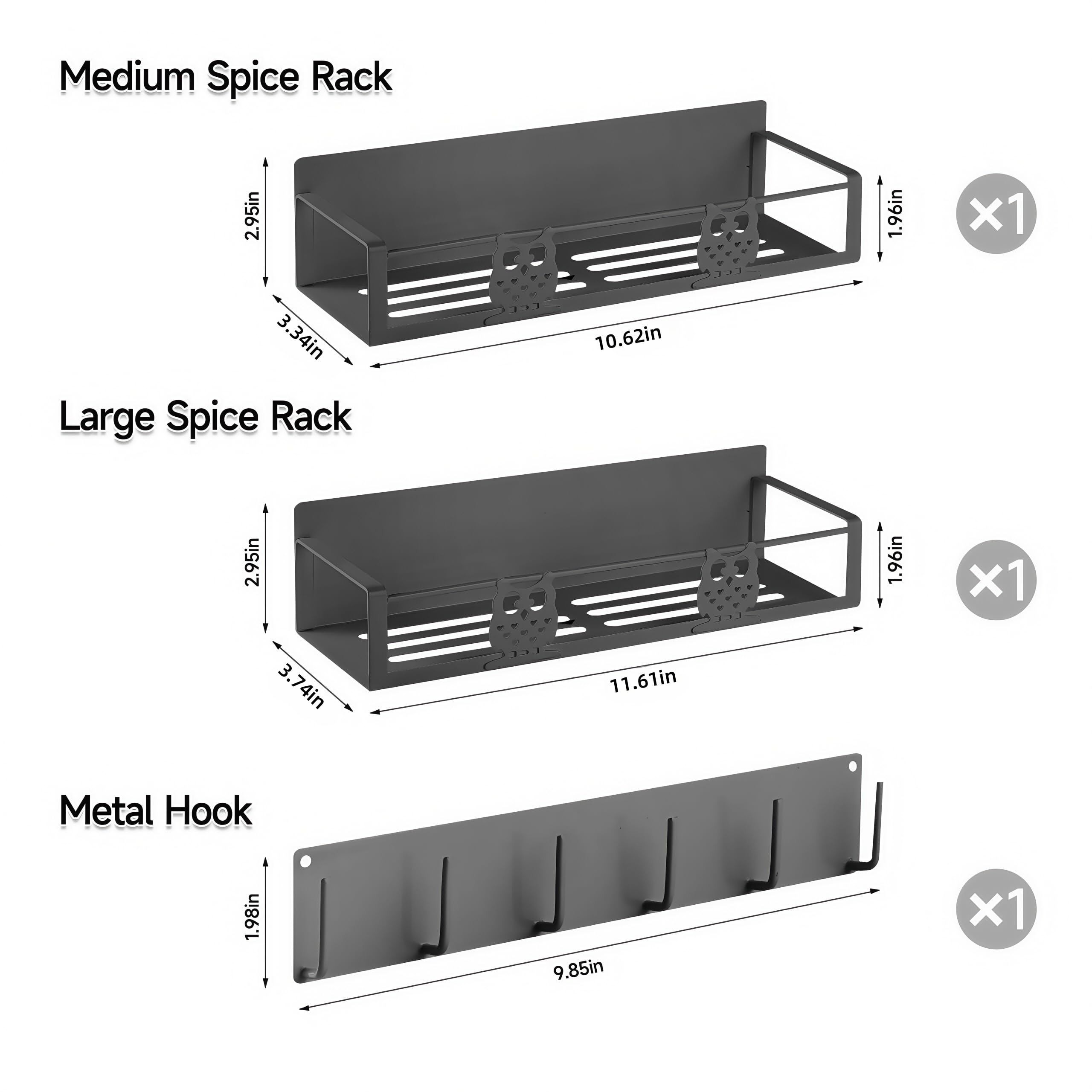 HCBaoXGui magnetic fridge shelf used as spice organizer for easy access