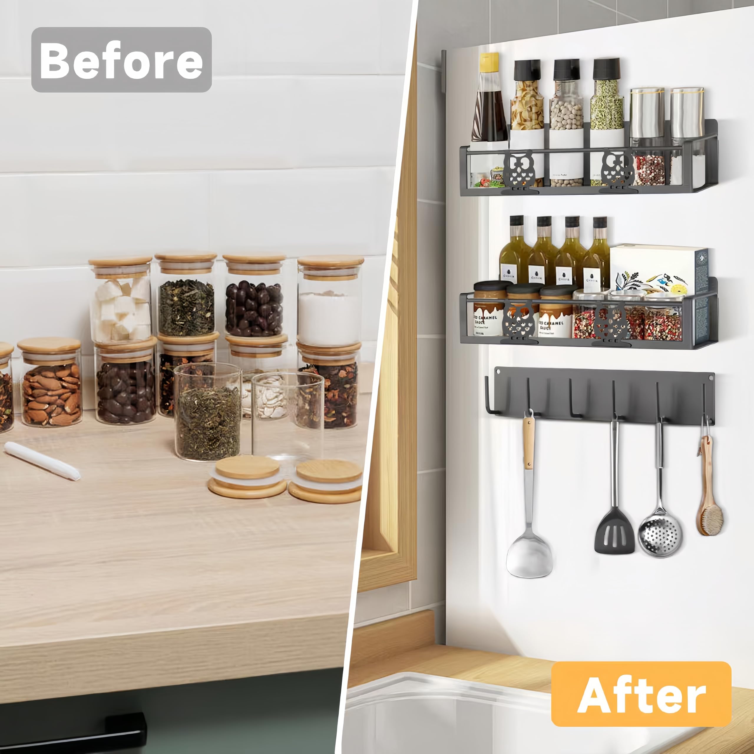 HCBaoXGui owl kitchen decor on fridge adds stylish appeal