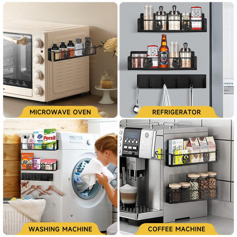 HCBaoXGui fridge space-saving setup highlights easy magnetic mounting