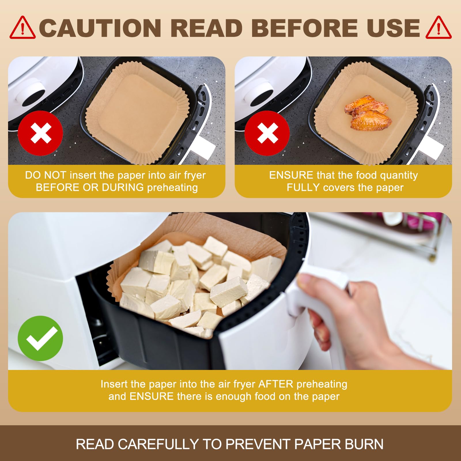HDOET compatible with air fryers, pans, trays, and microwaves.