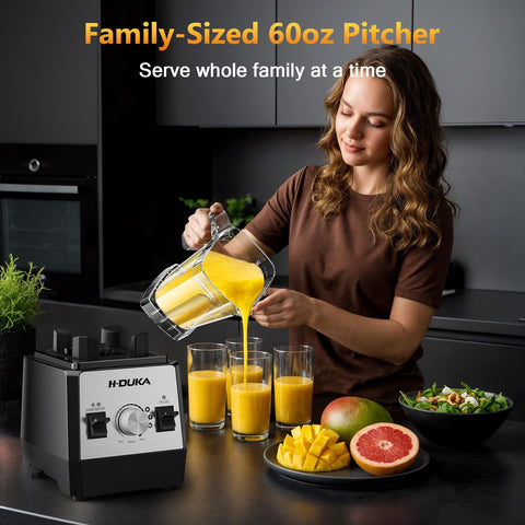 H-Duka blender self-cleaning feature simplifies cleanup after busy mornings.