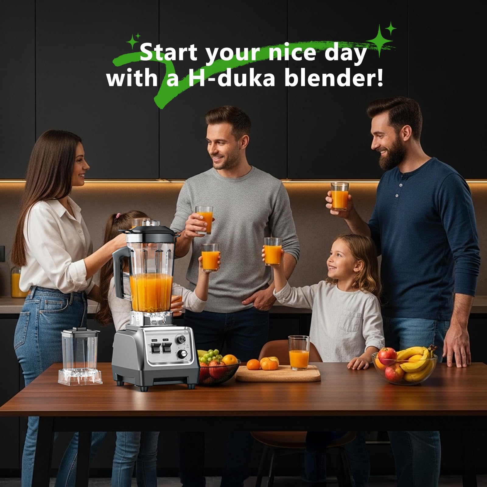 H-Duka BPA-free parts simplify daily cleanup.