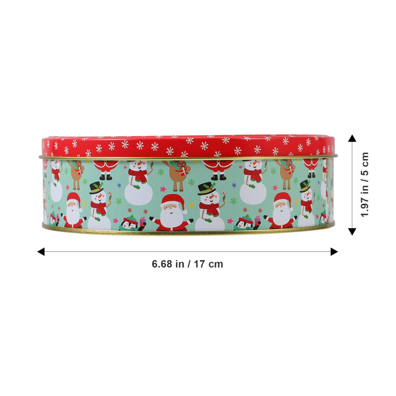 Sturdy tinplate protects treats during transport and handling