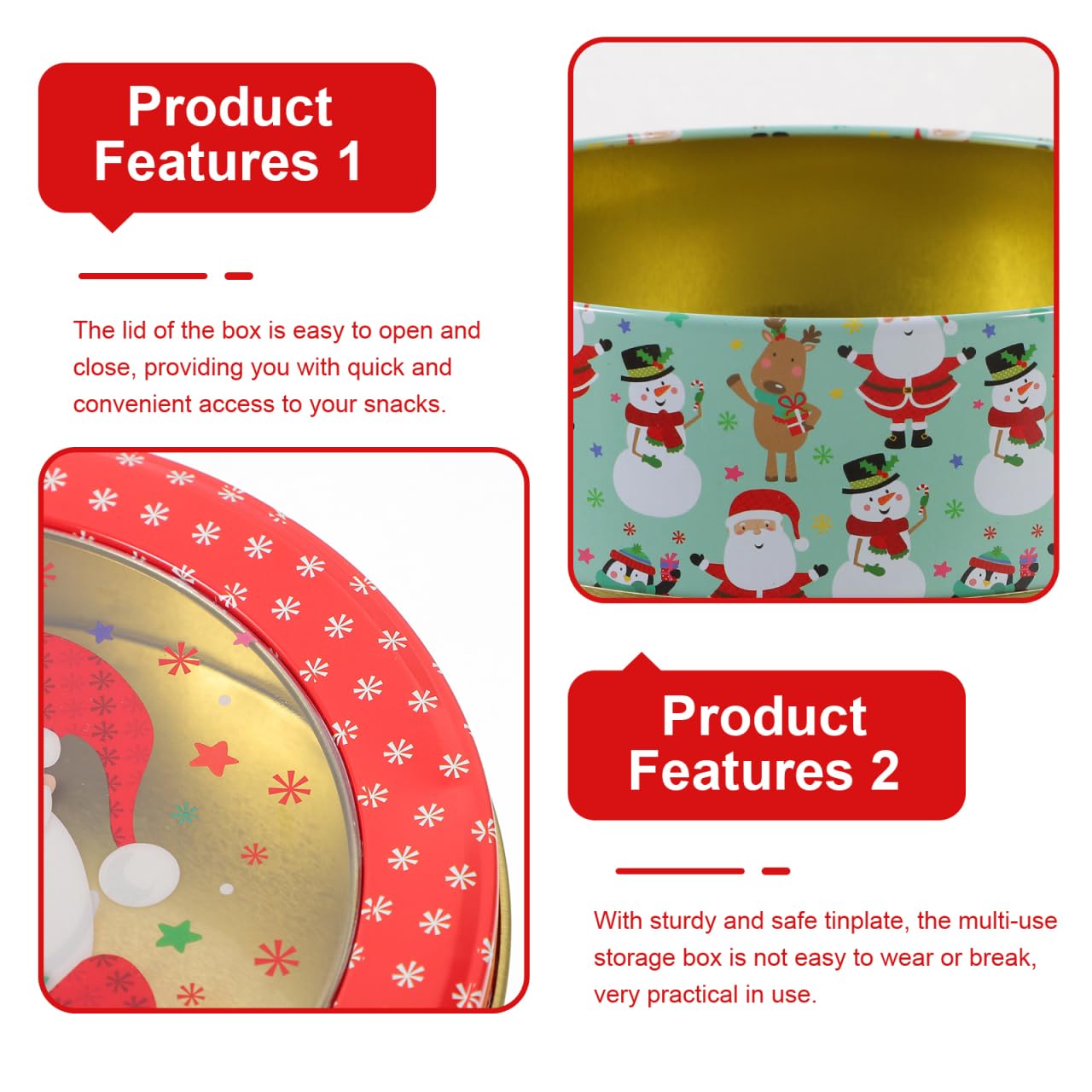 Reusable holiday tin adds warmth to seasonal packaging and storage