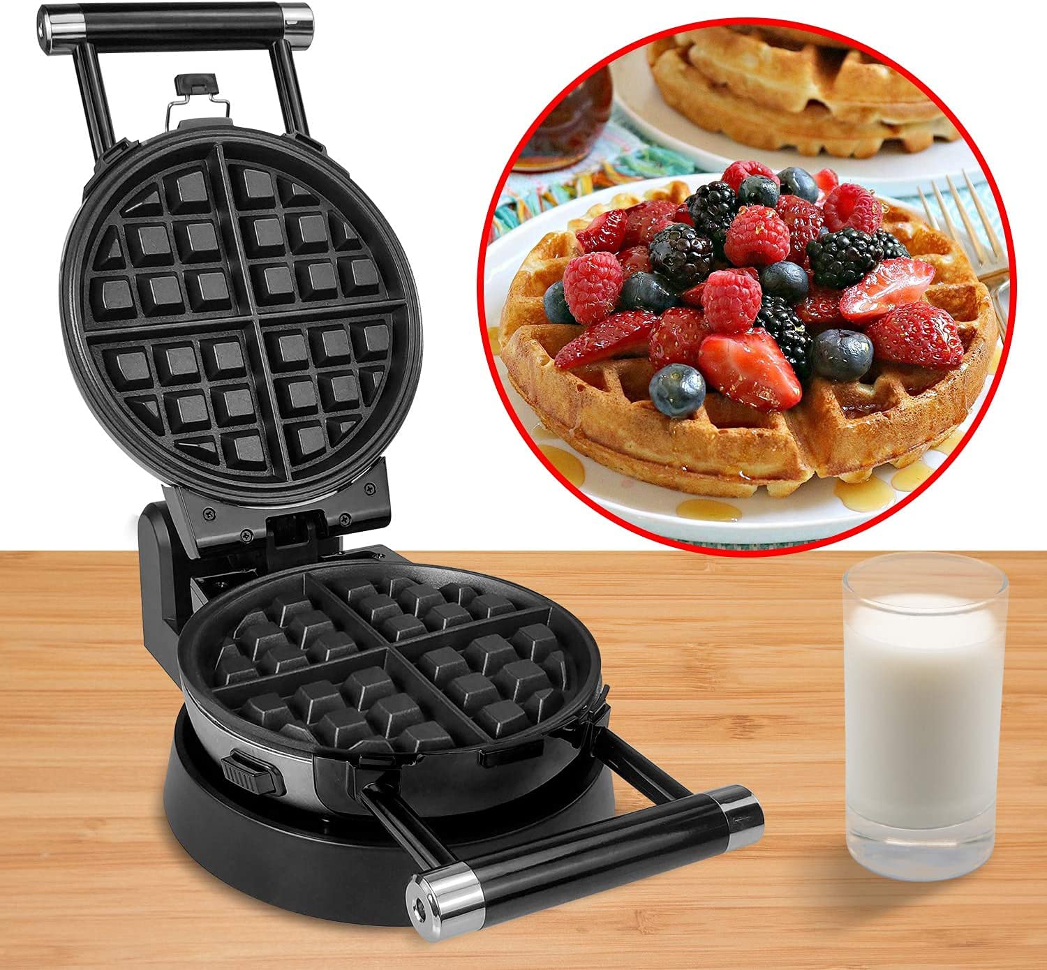 Health and Home interchangeable Belgian omelet plates provide versatile breakfast options.