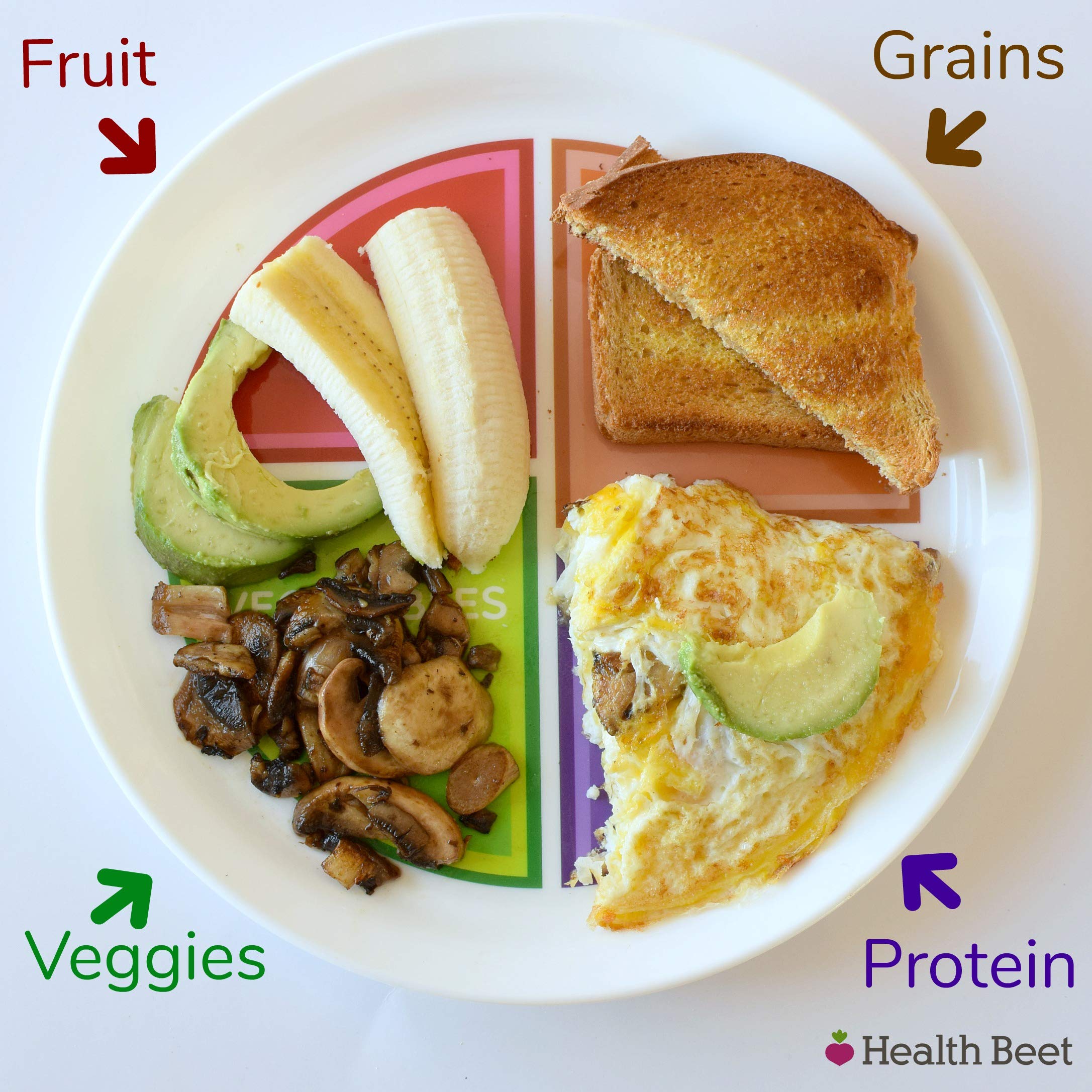 Health Beet dairy bowl pairs with the plate for dairy servings and portion control.