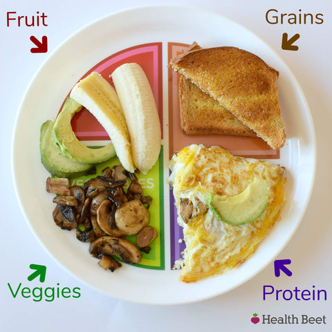 Health Beet dairy bowl pairs with the plate for dairy servings and portion control.