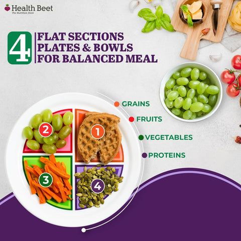 Health Beet MyPlate plate vegetables section supports balanced eating and meal planning.