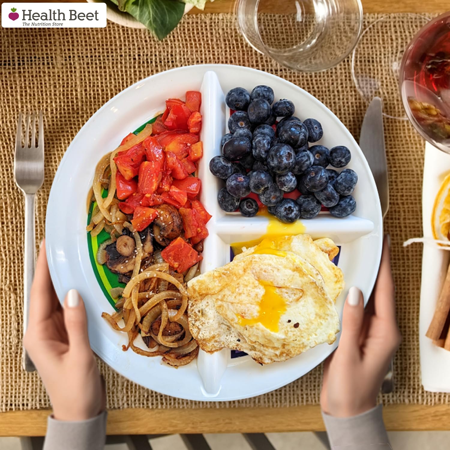 Health Beet plate suitable for adults and kids during home dining.