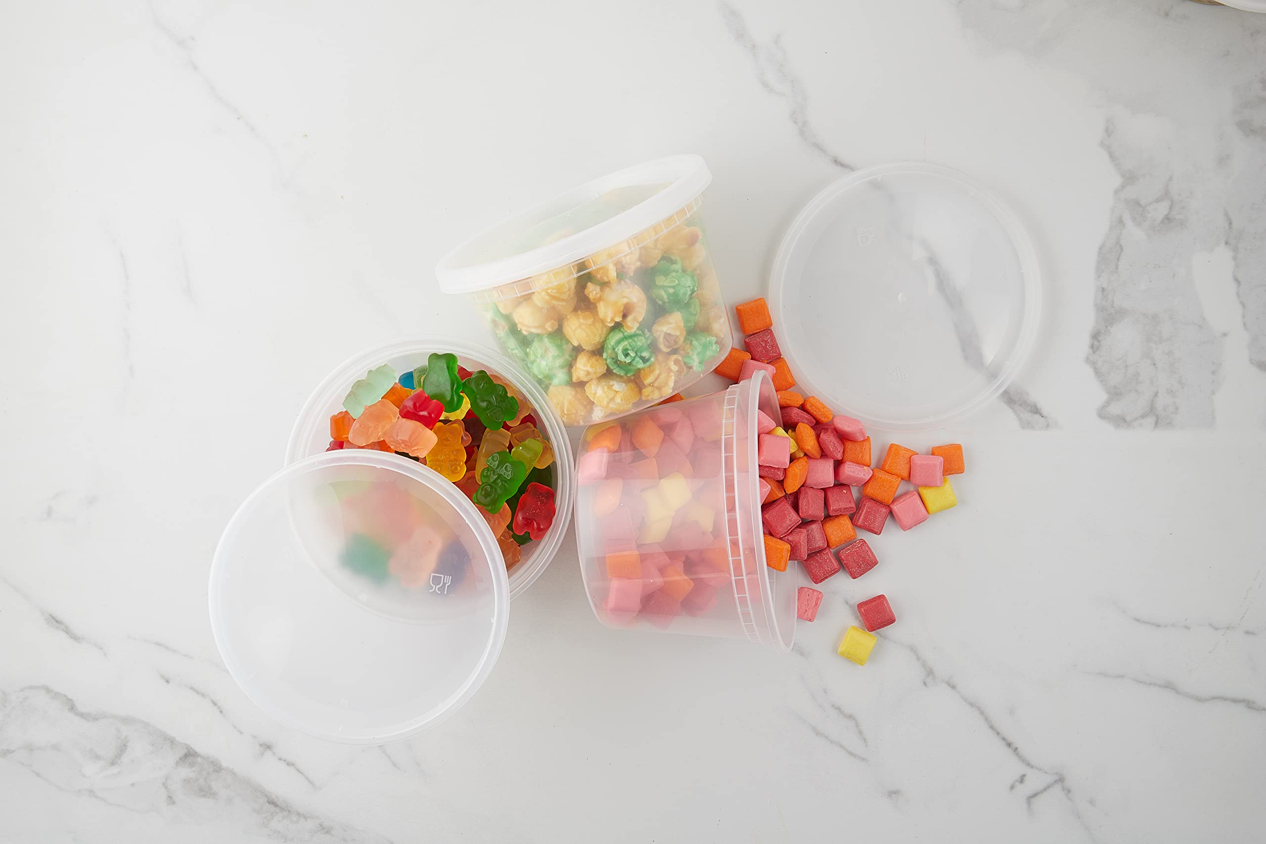 Healthy Packers clear deli cups improve fridge organization.