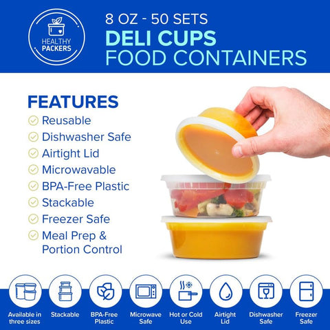 Healthy Packers airtight lid keeps contents leak-free in fridge.