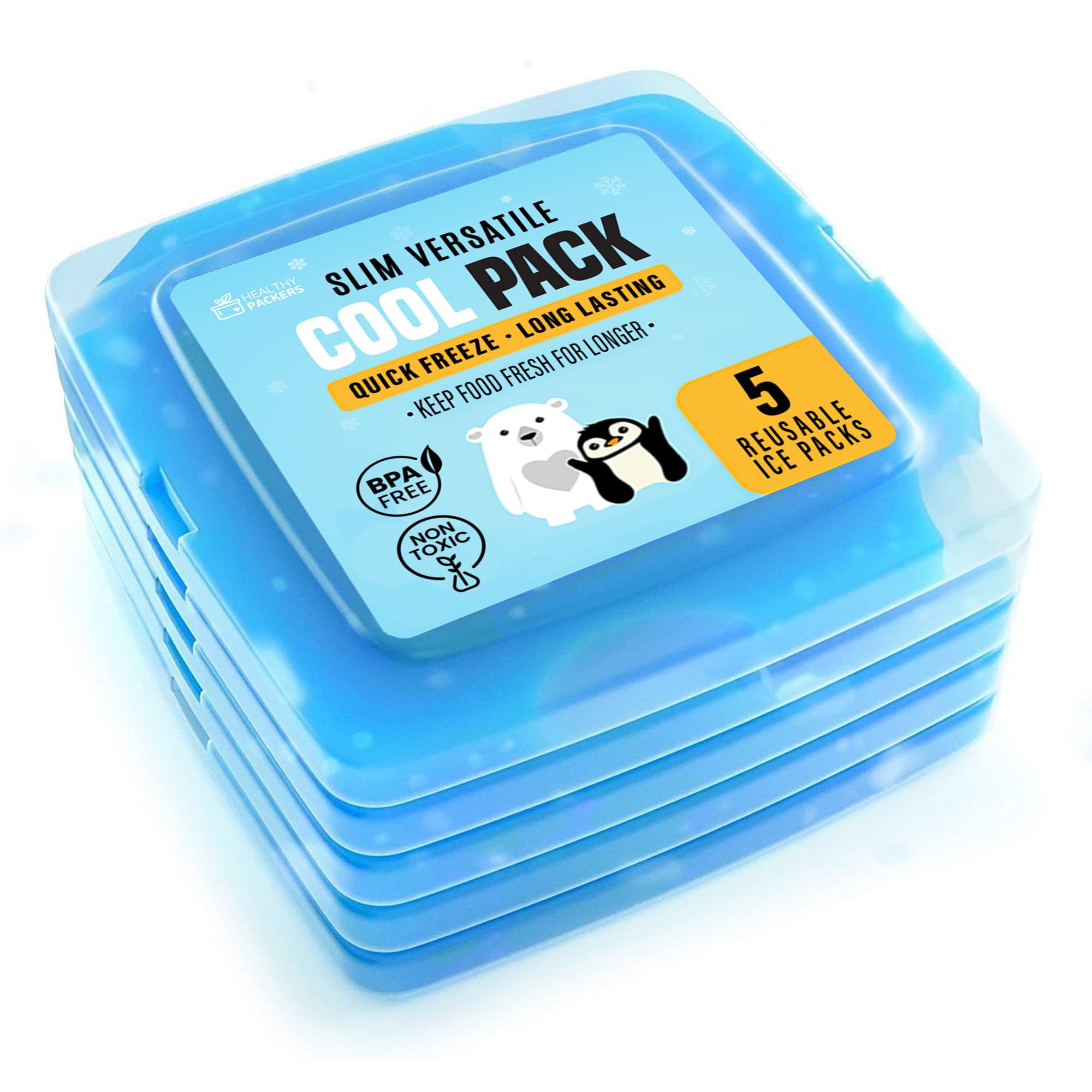Healthy Packers durable cold pack maintains chill for many hours in coolers.