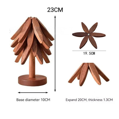 Walnut wood coaster tree detail highlighting craftsmanship