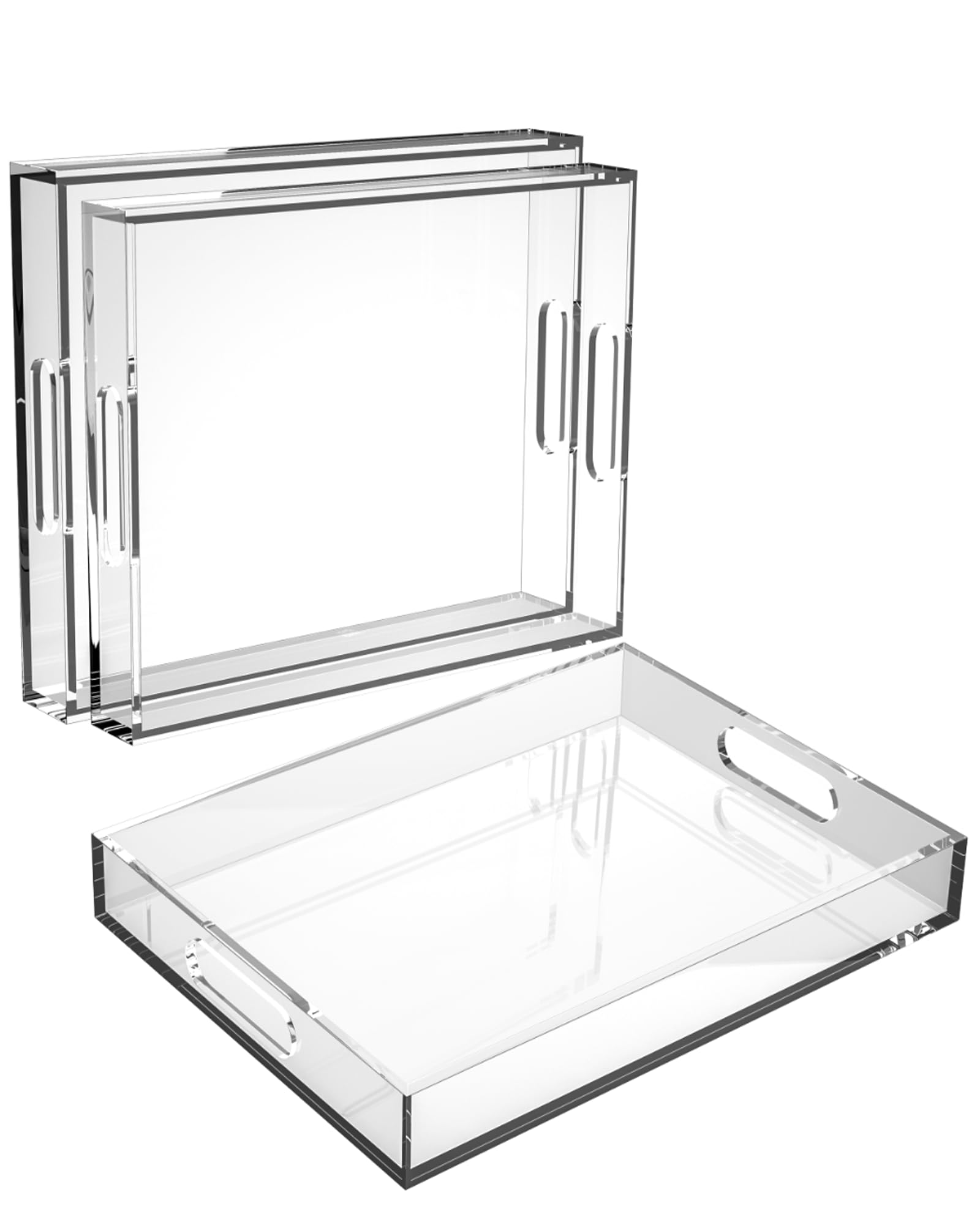 Heapany acrylic serving tray easy to clean with mild soap
