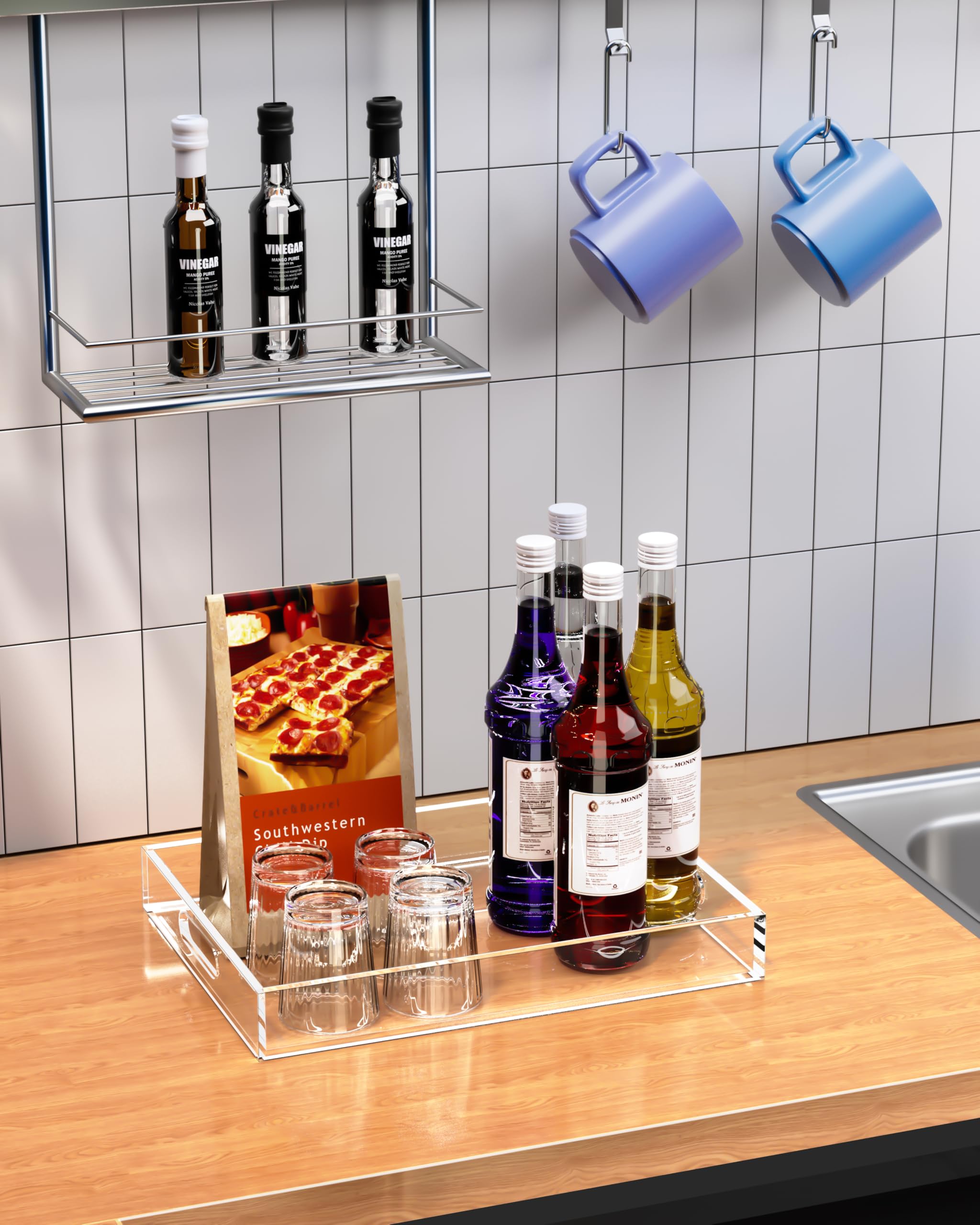 Heapany tray with silicone anti-slip pads stabilizes on uneven surfaces