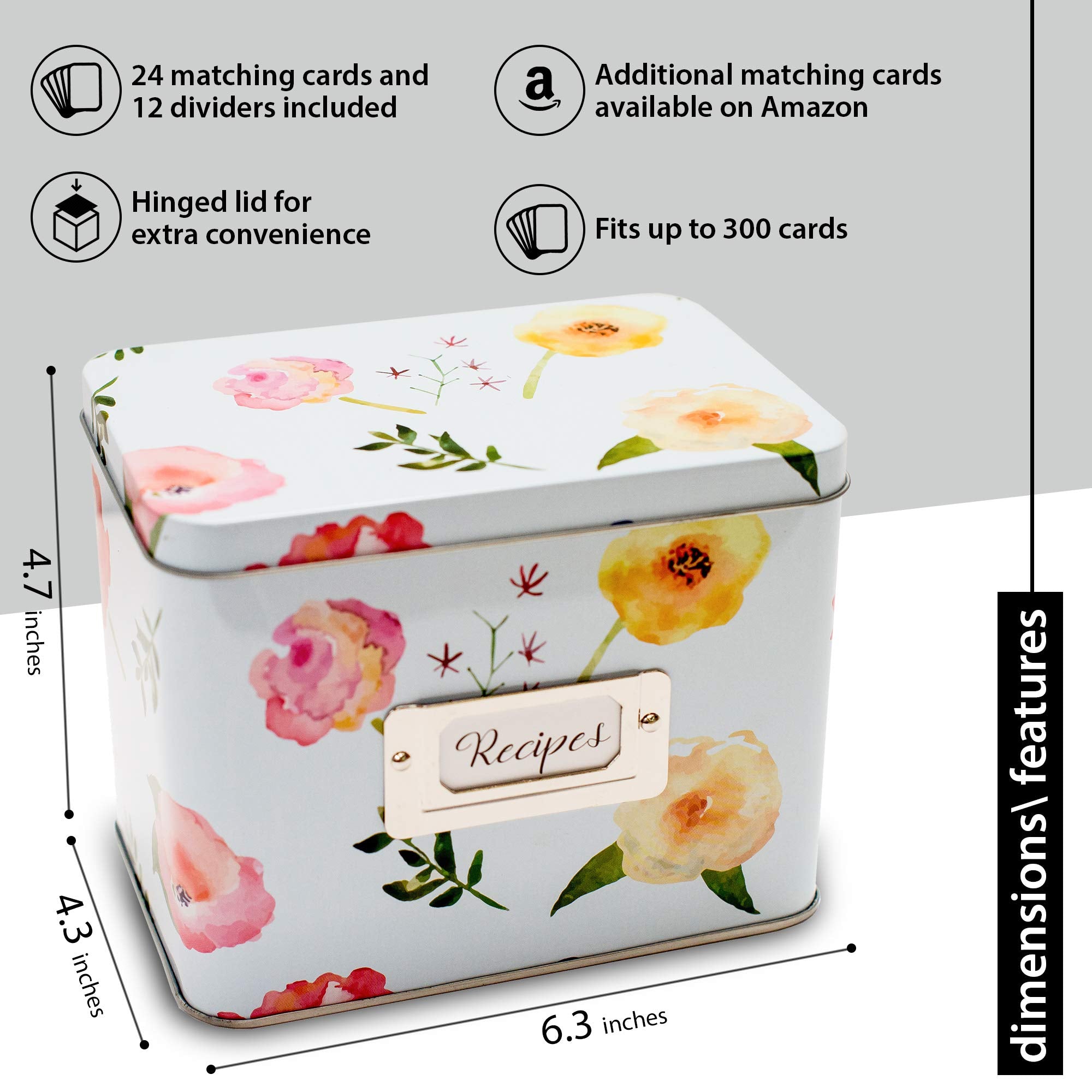 Heart & Berry 24 recipe cards neatly stored for quick reference while cooking.