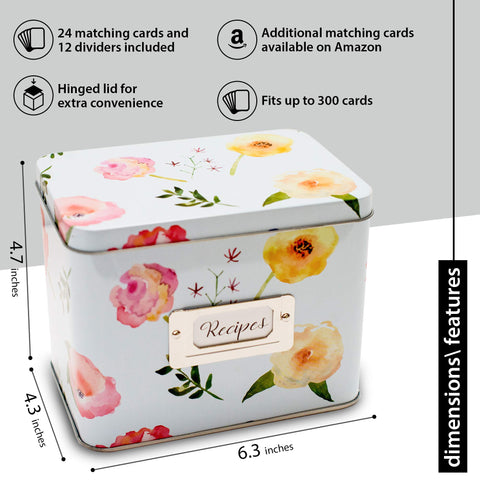 Heart & Berry 24 recipe cards neatly stored for quick reference while cooking.