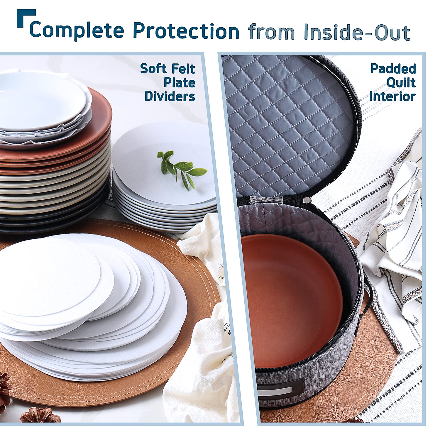 Hearth & Harbor box dimensions 12.5x16x5 give roomy, organized storage for dinnerware.