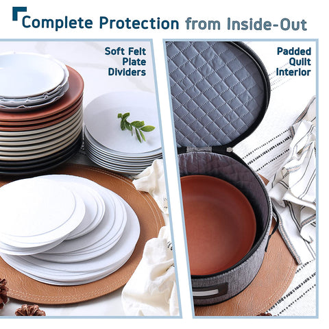 Hearth & Harbor box dimensions 12.5x16x5 give roomy, organized storage for dinnerware.