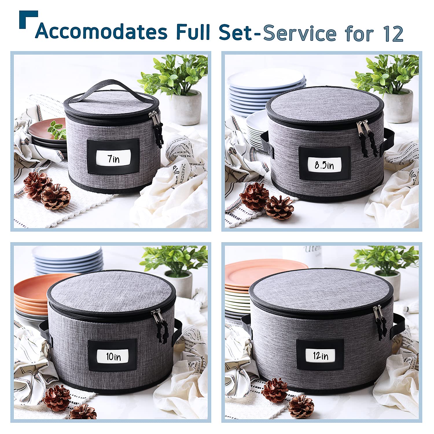 Hearth & Harbor padded felt dividers inside cushion delicate pieces during stacking.