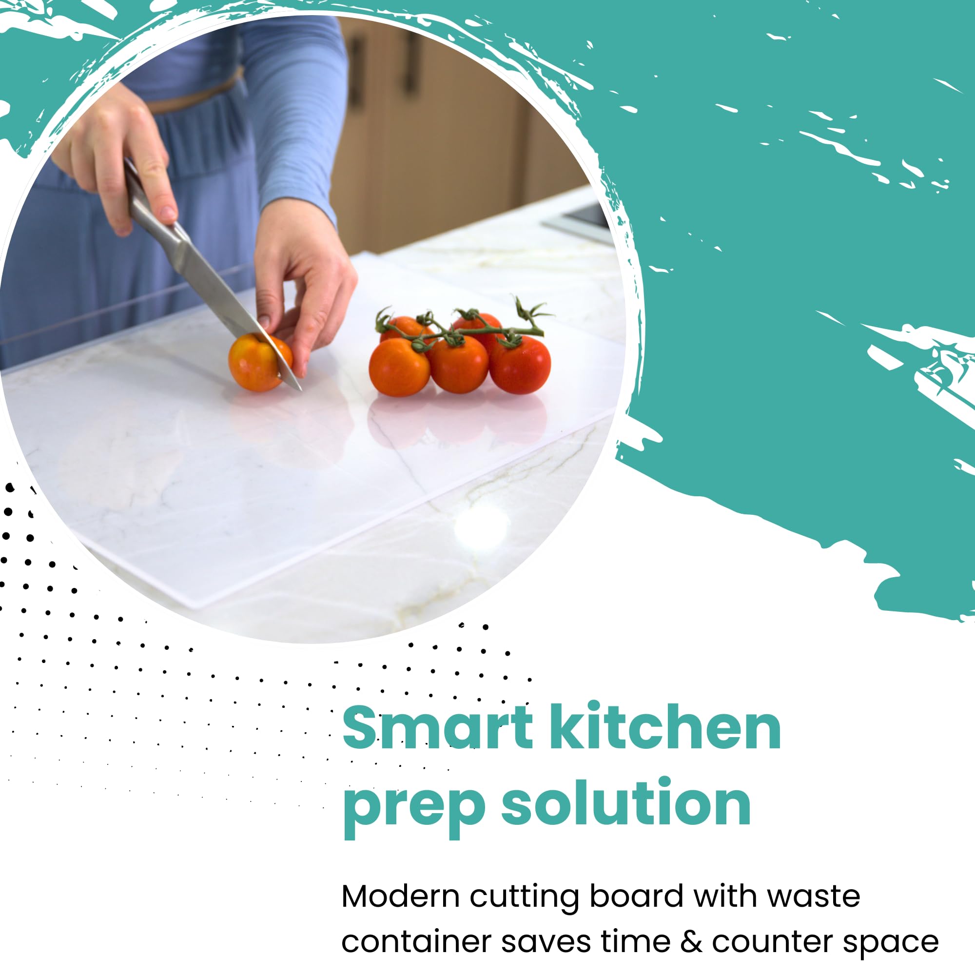 HearthCollections non-slip cutting board base stays stable while chopping