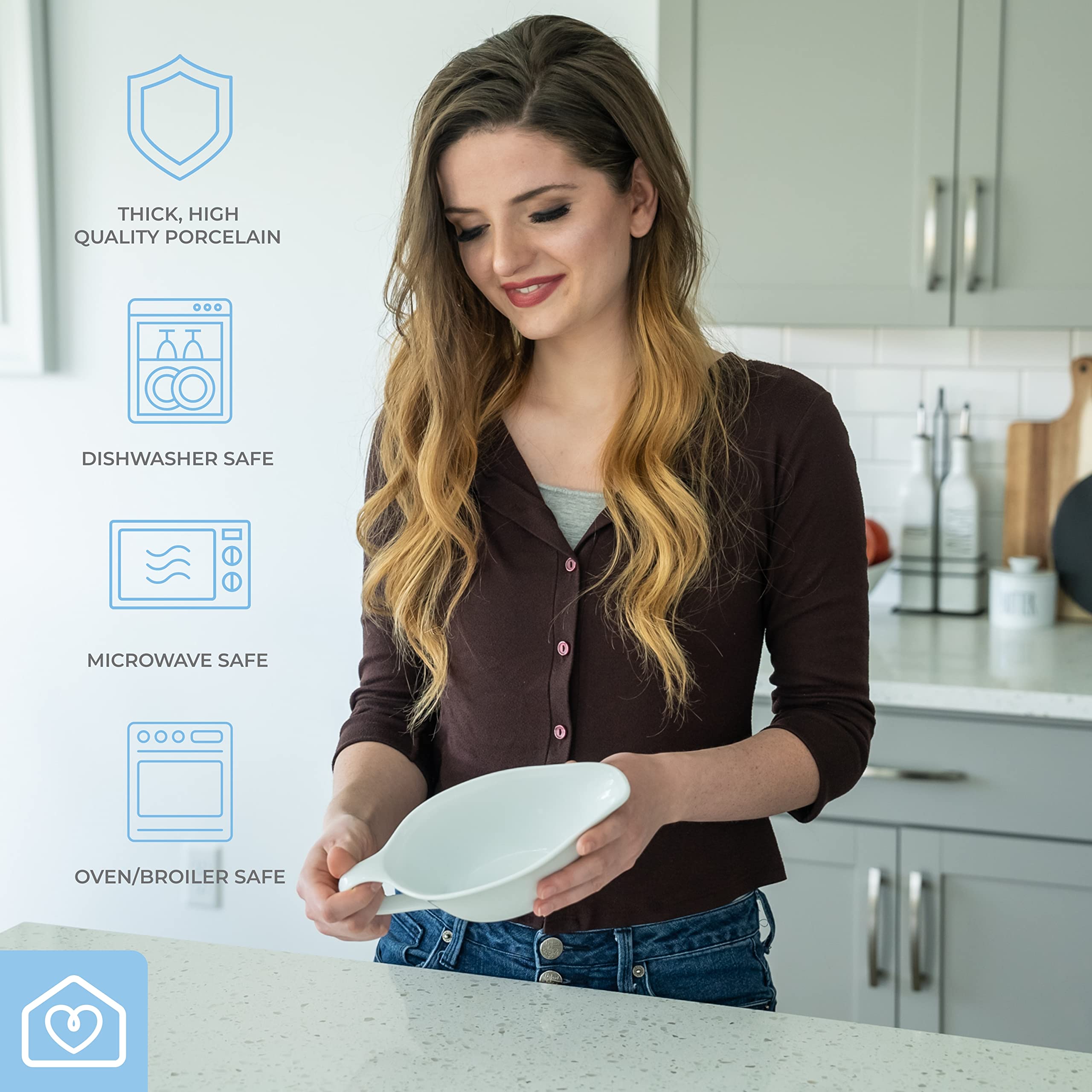 Heartland Home gravy boat is microwave and dishwasher safe for convenience