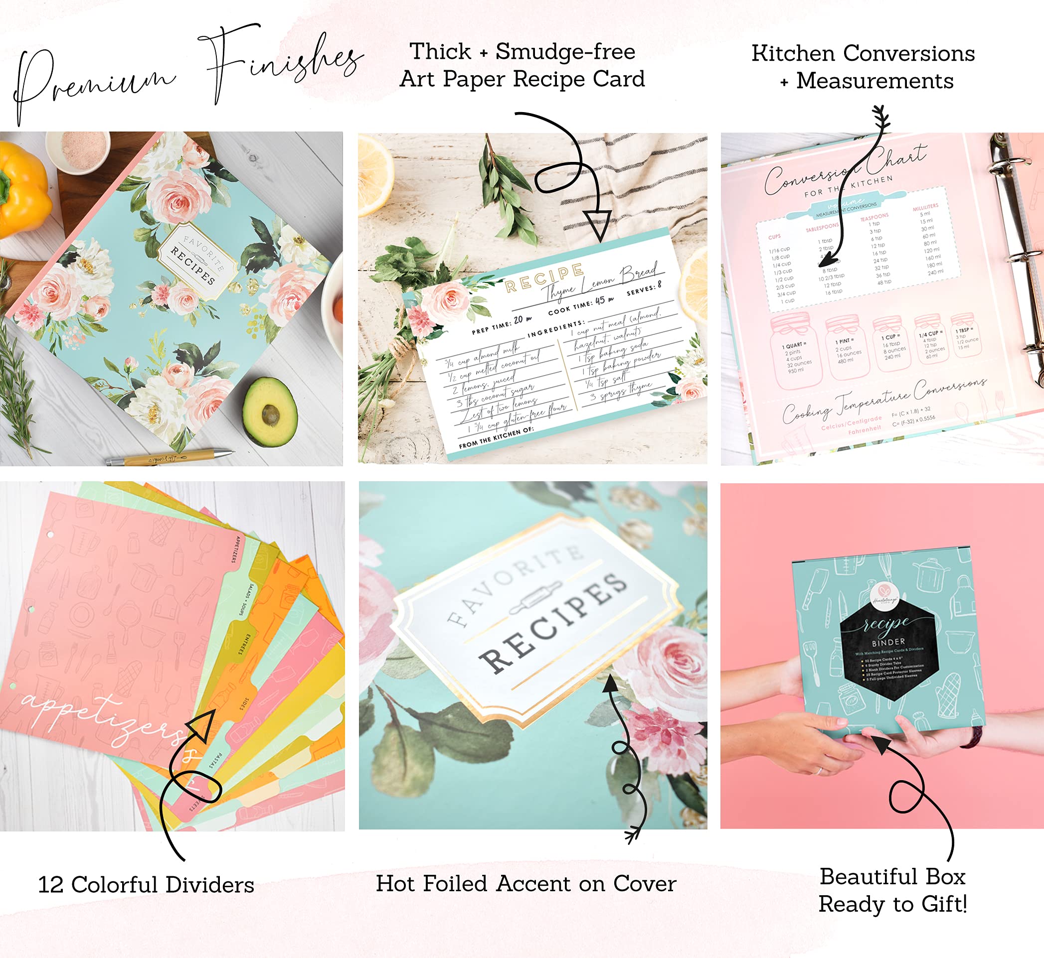Heartstrings Studio waterproof cover guards pages against spills while cooking