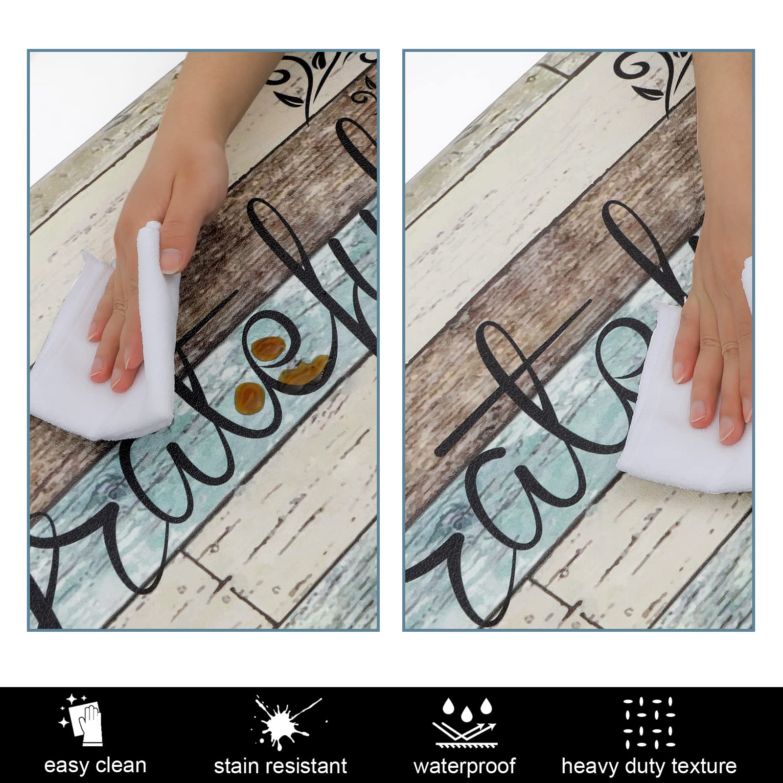 HEBE beveled edges reduce trips on wood or tile floors.