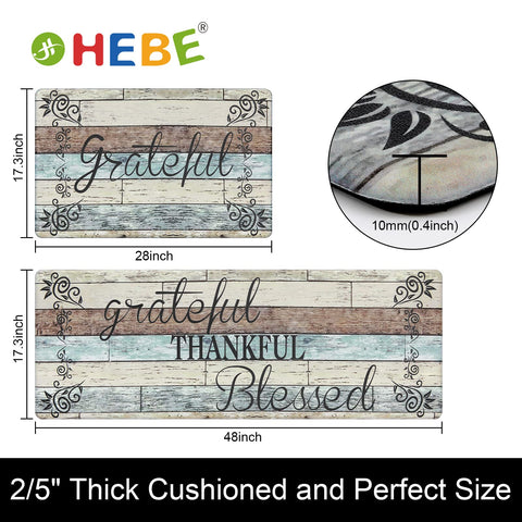 HEBE non-slip backing helps keep the mat steady while cooking.