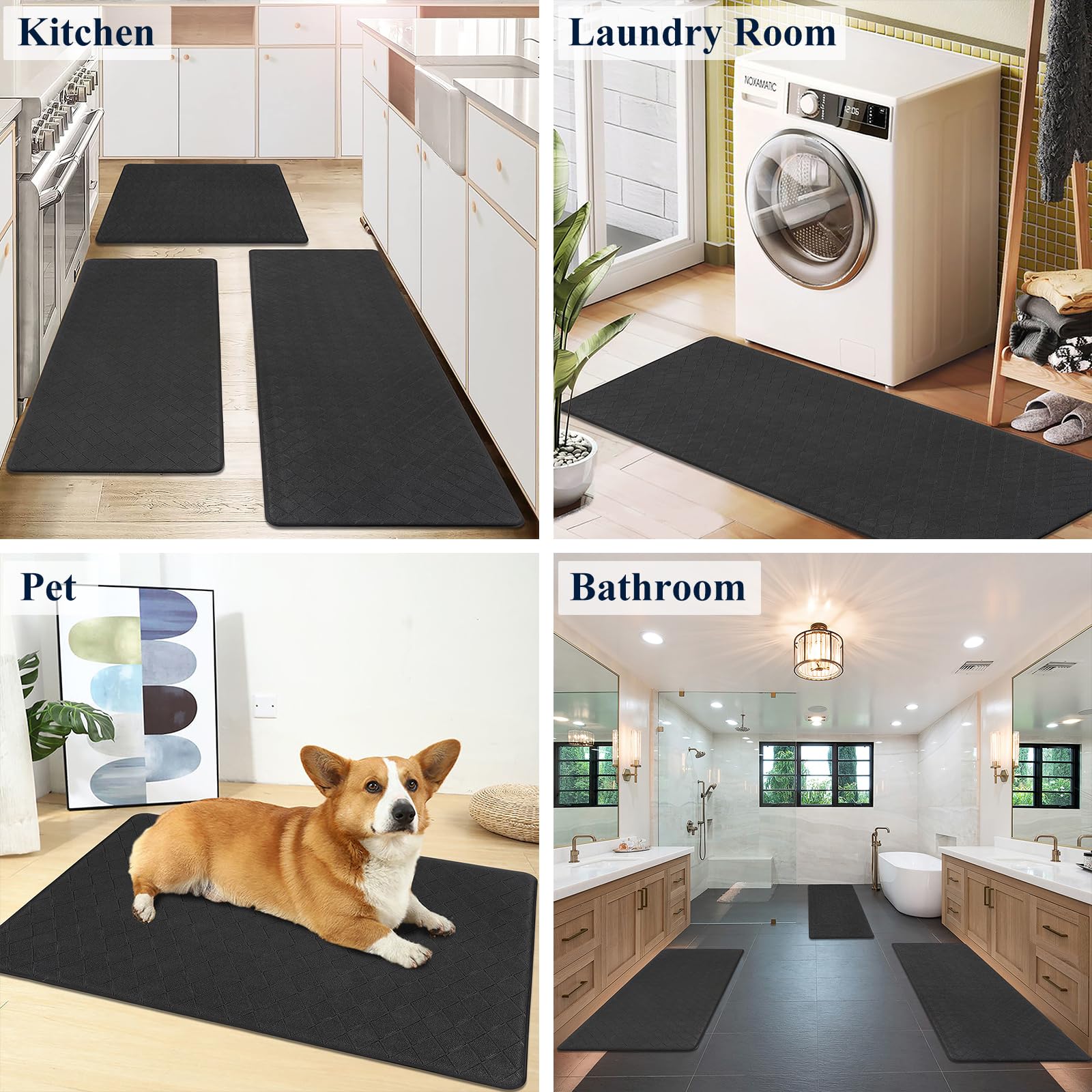 HEBE entire arrangement on floor demonstrates durable, all-purpose floor protection