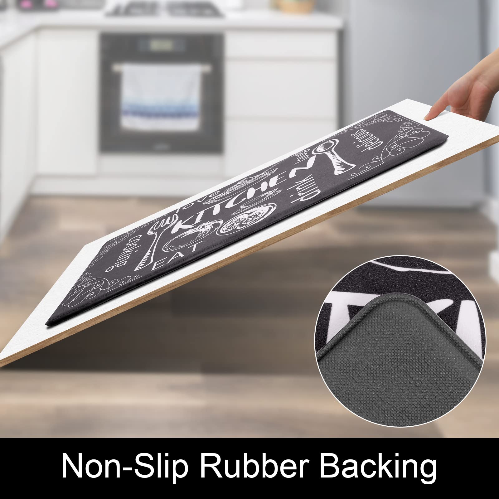 HEBE durable anti-fatigue foam resists permanent impressions for lasting comfort.