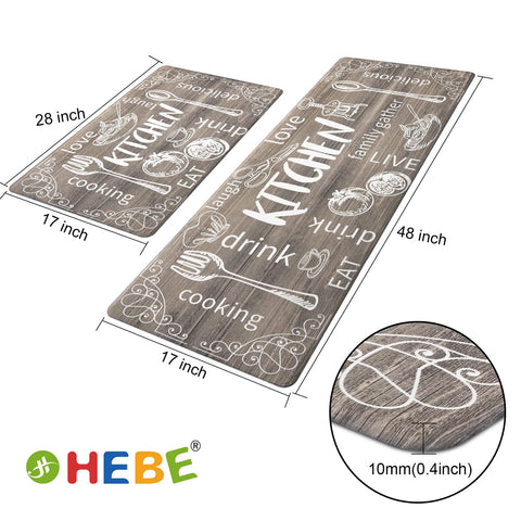HEBE versatile mats suitable for kitchen, laundry, desk, and vanity areas.