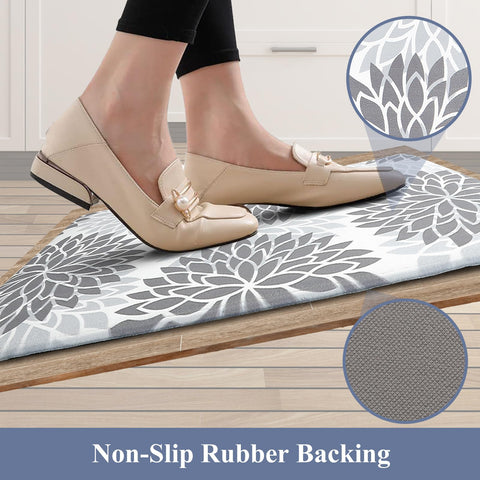HEBE non-slip backing with beveled edges keeps mats flat and safe.