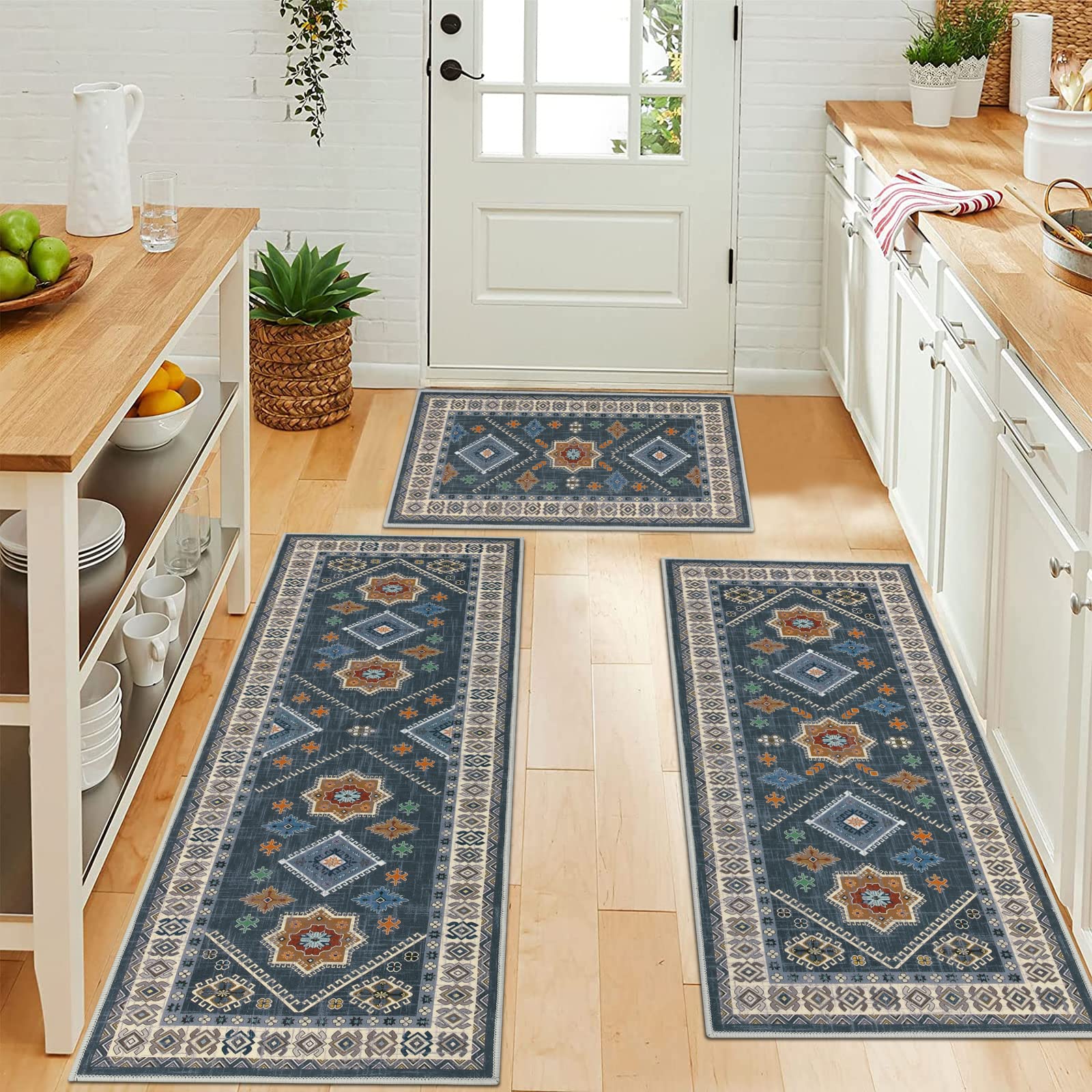 HEBE RUGS Boho kitchen rug 20x59 works well in longer hallways for welcoming warmth.