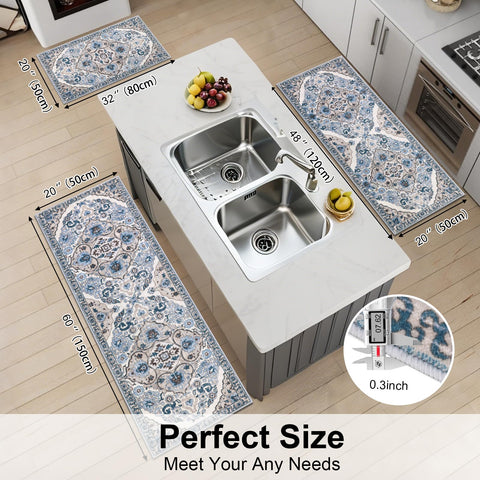 HEBE Rugs farmhouse kitchen rug 20x48 – versatile runner for hallways and counters