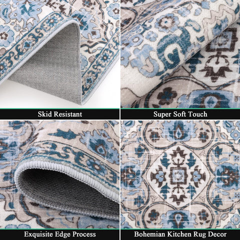 HEBE Rugs farmhouse kitchen rug 20x59 – full-length protection for busy kitchens