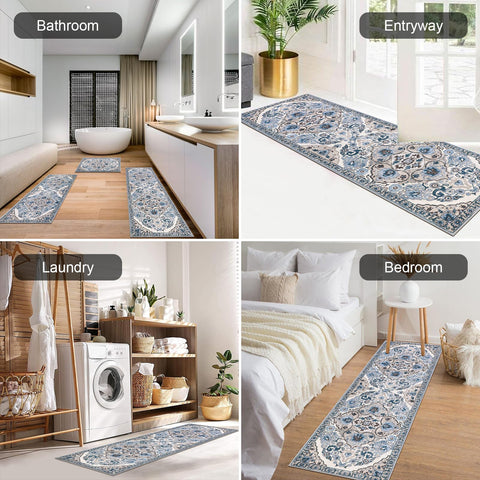 HEBE Rugs washable kitchen rug – machine washable for quick cleaning