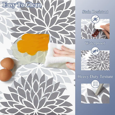 HEBE waterproof, stain-resistant PVC surface resists spills for easy cleanup.
