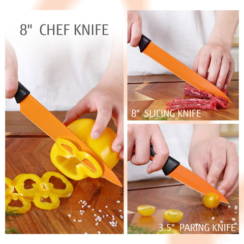 Hecef 5-inch utility knife handles small tasks with control.