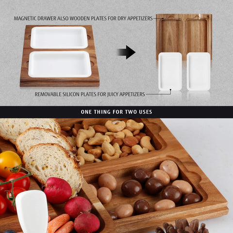 Hecef magnetic drawer latch keeps utensils organized during use