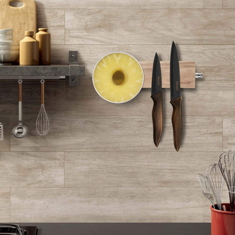 hecef easy-install wall strip shown with simple brackets and level.